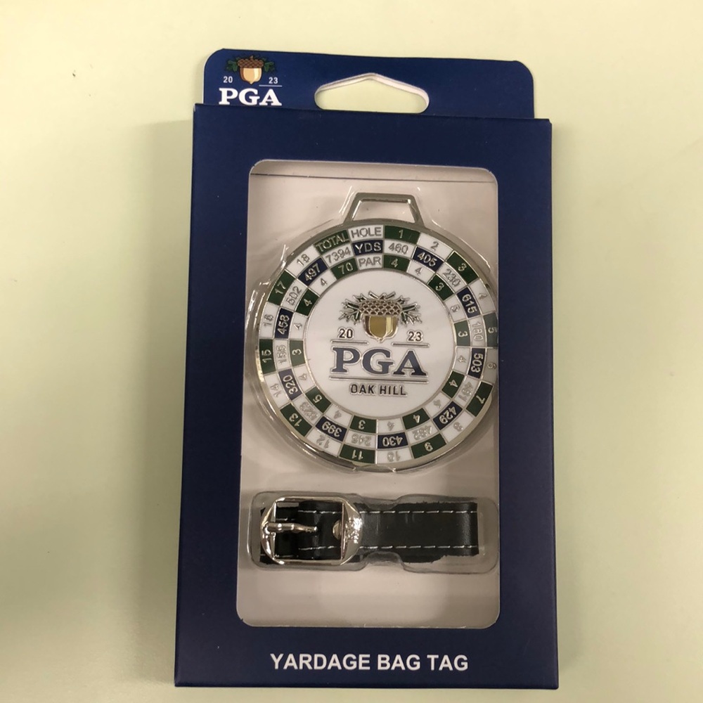 2023 PGA Championship Oak Hill Golf Club Metal Yardage Bag Tag NEW